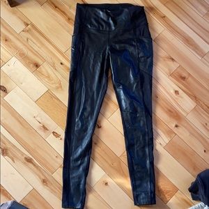 Athleta leather leggings